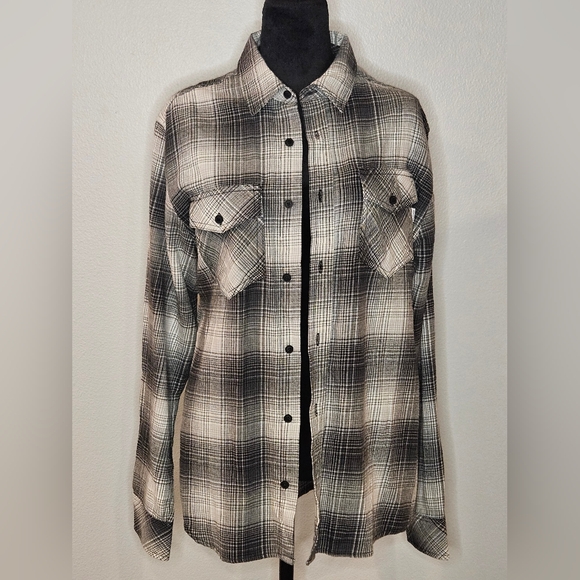 NWT Hurley mens flannel button up sz SM - Picture 1 of 8